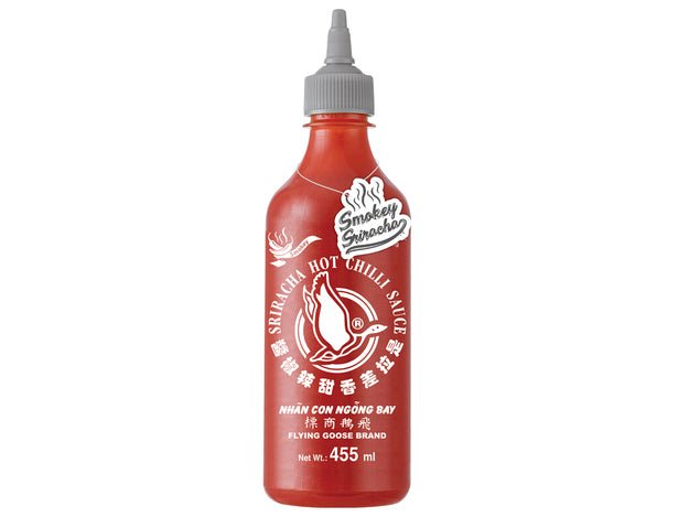 Flying Goose Sriracha Chilisauce mit Rauchgeschmack (Smokey) 455ml