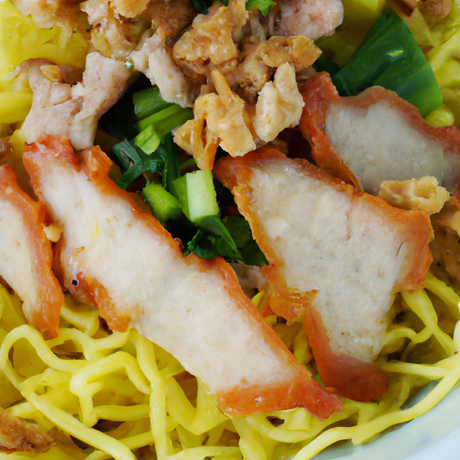 Ba Mee Haeng (บะหมี่แห้ง) – Trockene Eiernudeln mit Schweinefleisch image