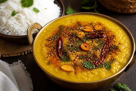 Dal Tadka: Gelbes Linsencurry mit Knoblauch-Ghee - RamenHeaven