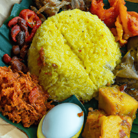 Nasi Ambeng – Reis mit einer Vielzahl von Beilagen - RamenHeaven