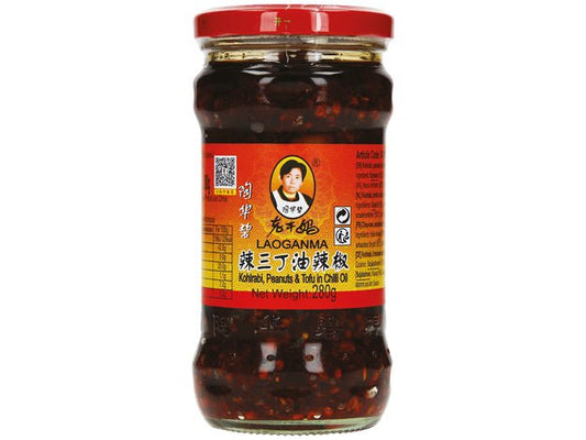 Lao Gan Ma Chili-Öl mit Kohlrabi, Erdnüsse & Tofu 280g